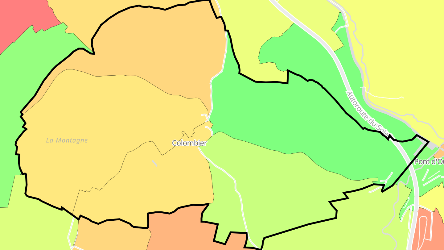 Carte des prix de l'immobilier Colombier