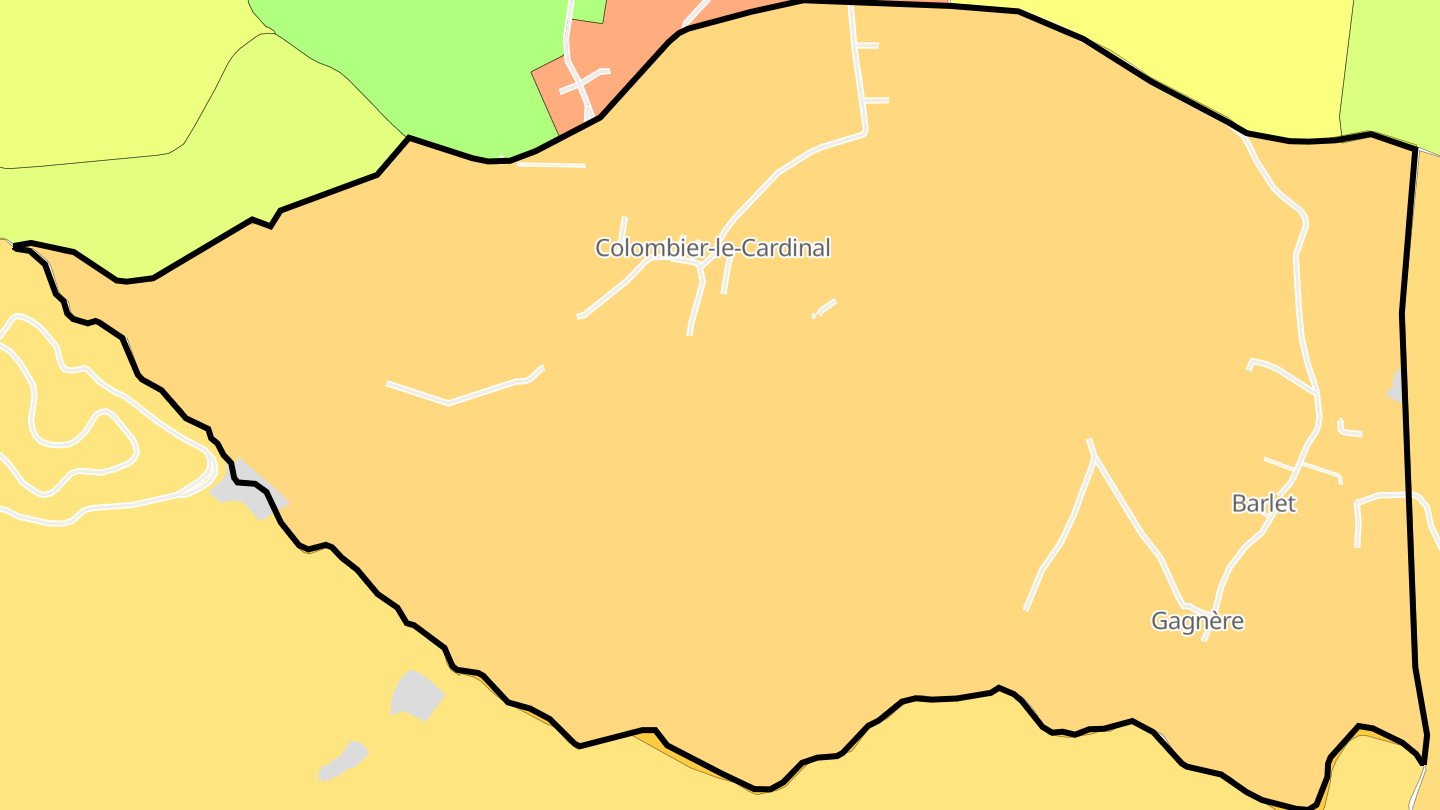 Carte des prix de l'immobilier Colombier-le-Cardinal