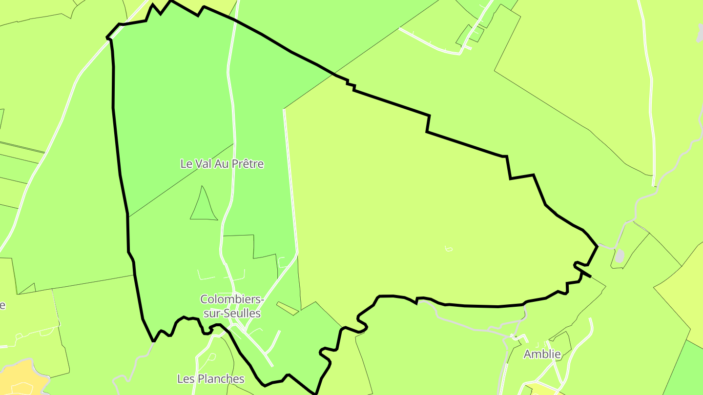 Carte des prix de l'immobilier Colombiers-sur-Seulles