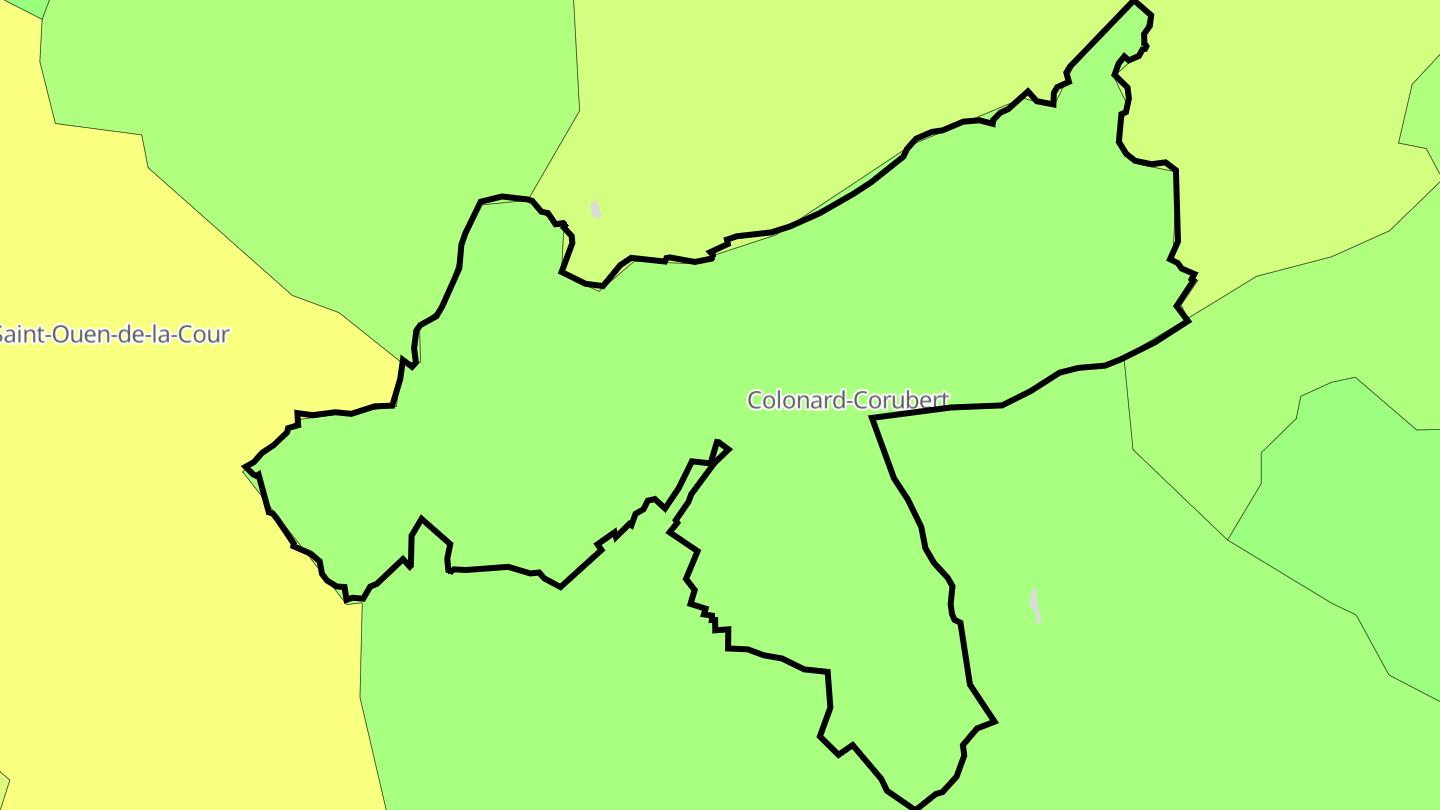 Carte des prix de l'immobilier Colonard-Corubert