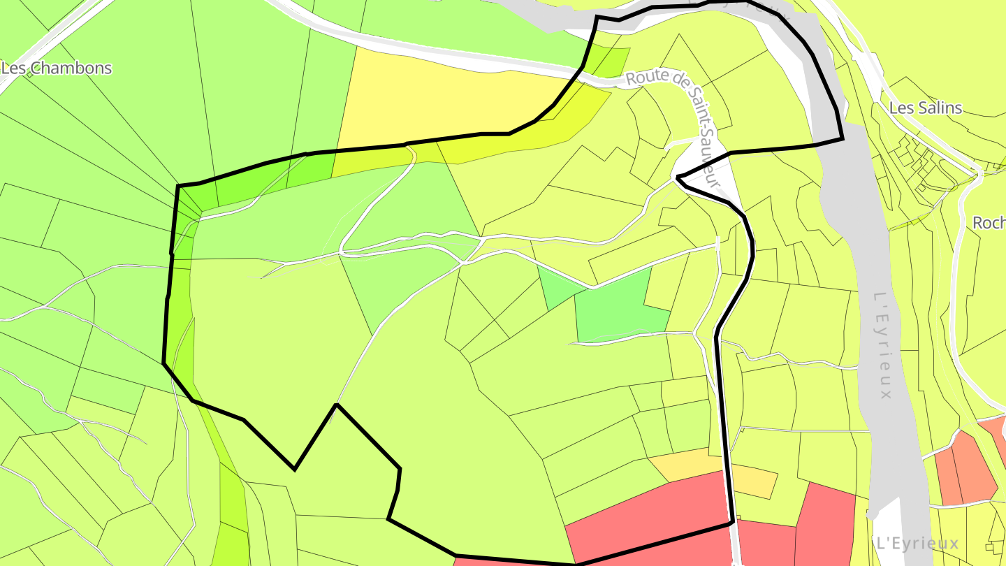 Carte des prix de l'immobilier Combe Noire