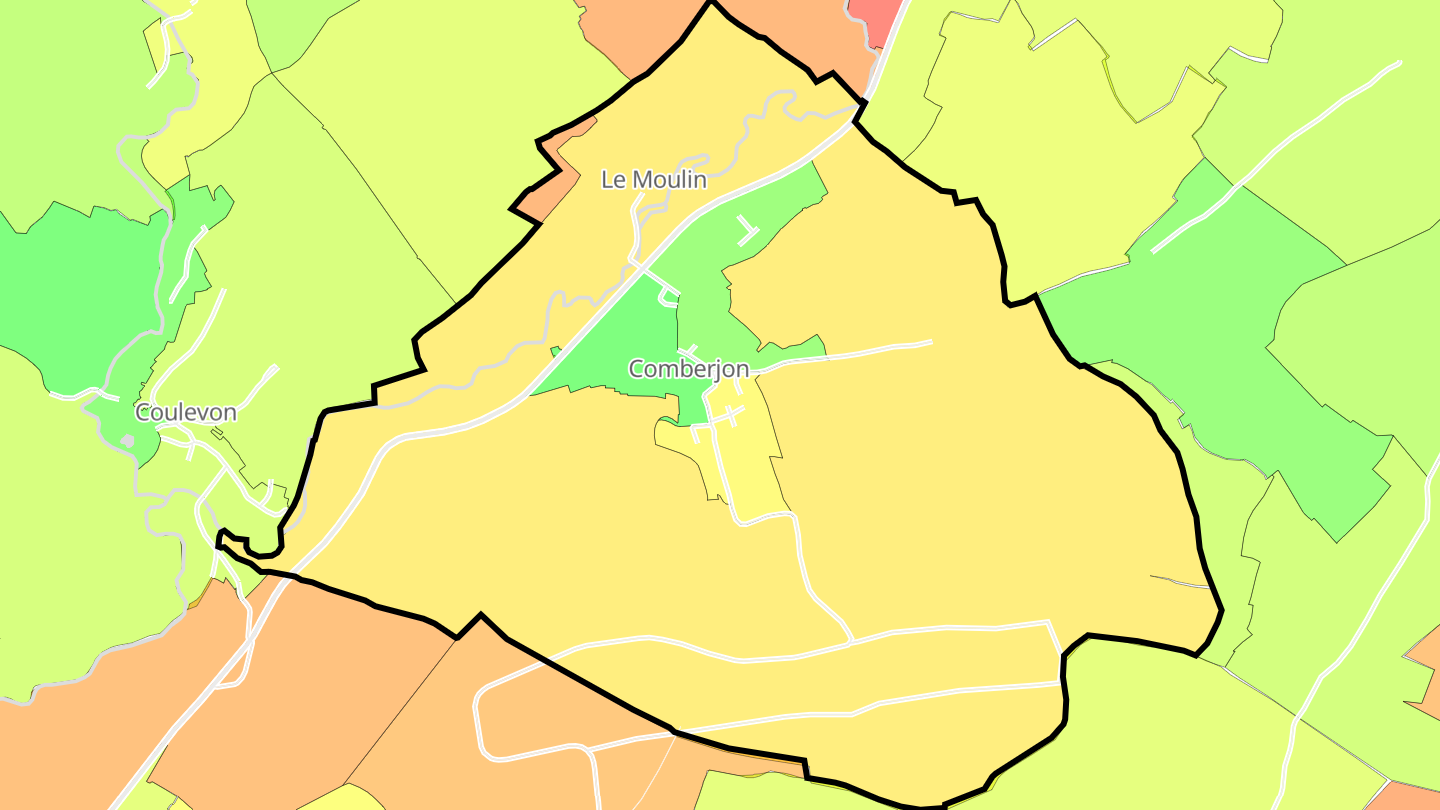 Carte des prix de l'immobilier Comberjon