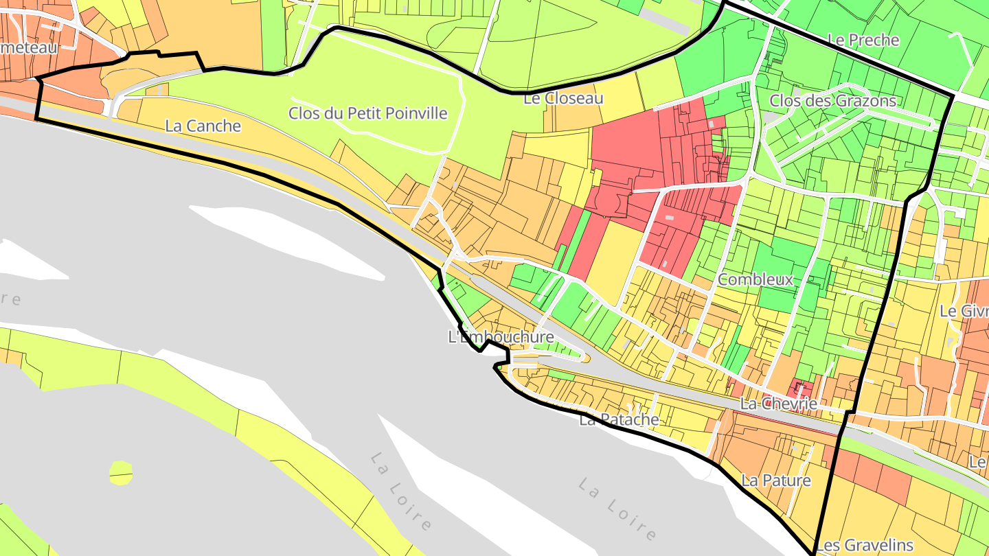 Carte des prix de l'immobilier Combleux