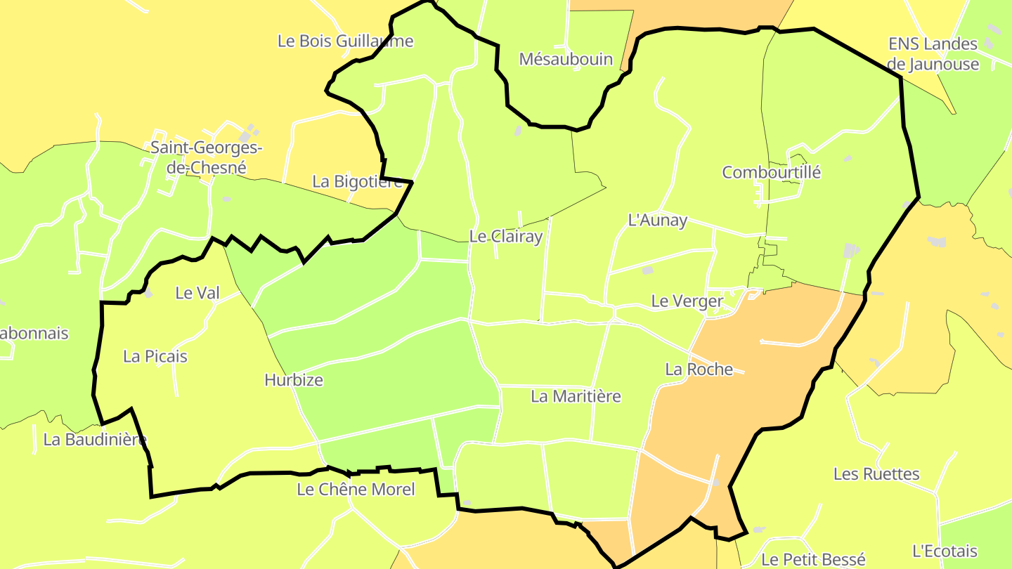 Carte des prix de l'immobilier Combourtillé