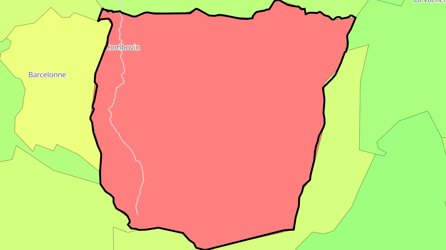 Carte des prix de l'immobilier Combovin