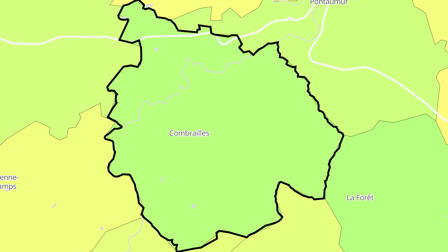 Carte des prix de l'immobilier Combrailles