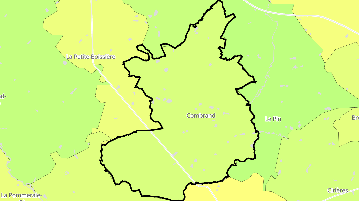 Carte des prix de l'immobilier Combrand