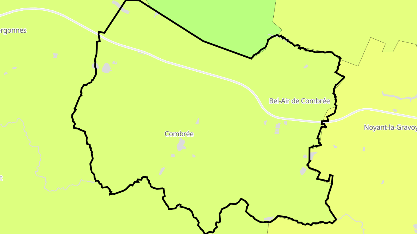 Carte des prix de l'immobilier Combrée