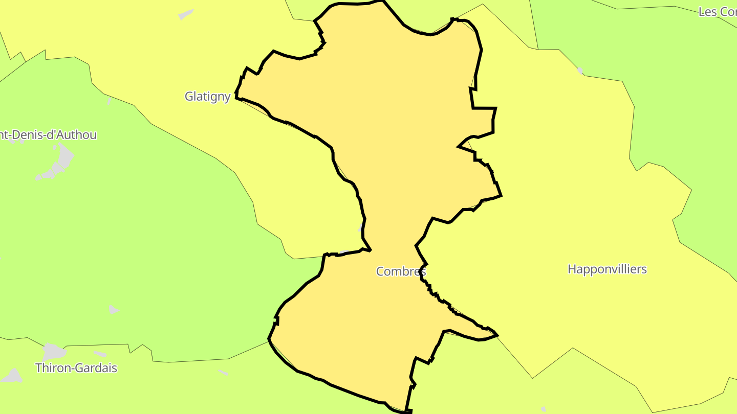 Carte des prix de l'immobilier Combres