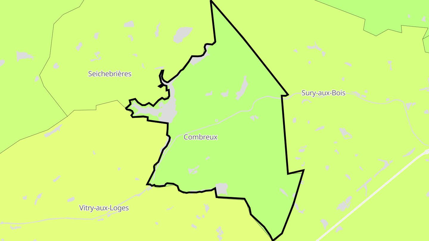 Carte des prix de l'immobilier Combreux