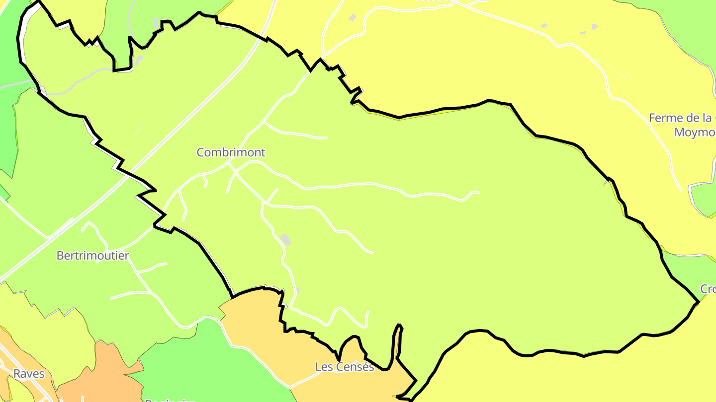 Carte des prix de l'immobilier Combrimont