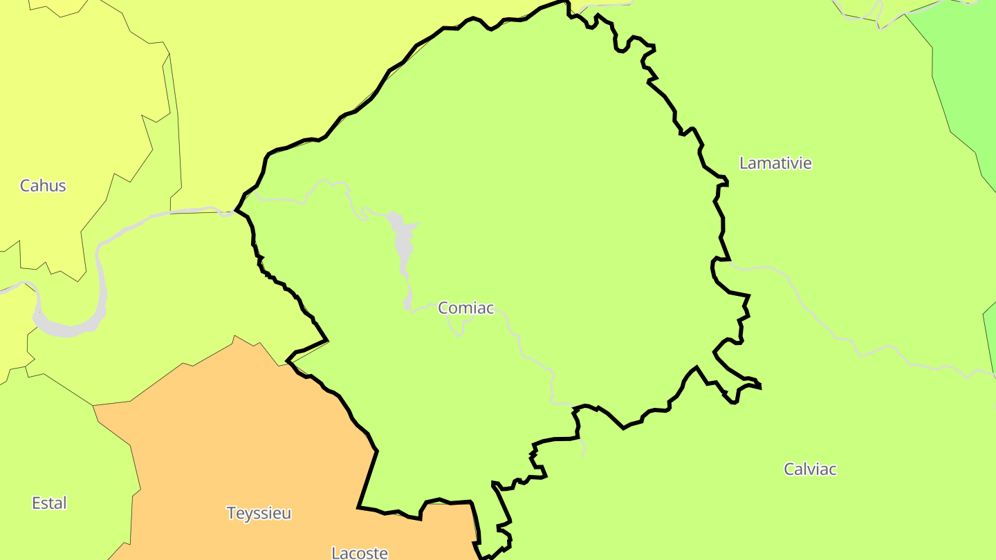 Carte des prix de l'immobilier Comiac