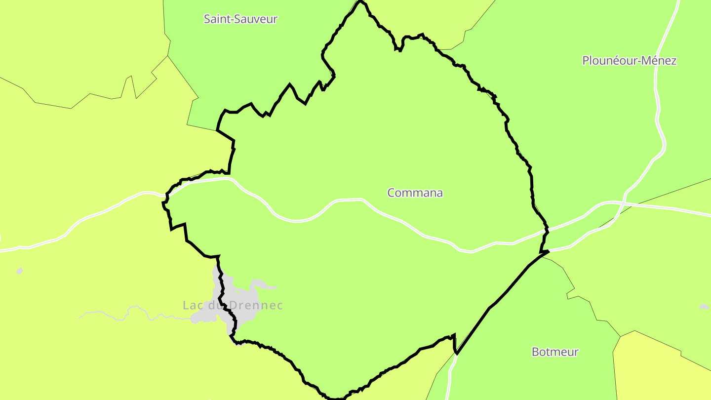 Carte des prix de l'immobilier Commana