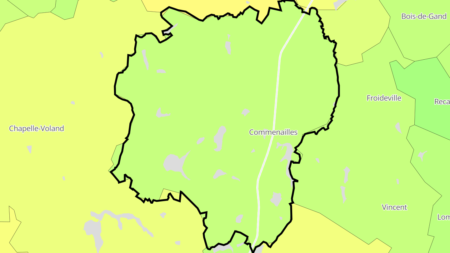 Carte des prix de l'immobilier Commenailles