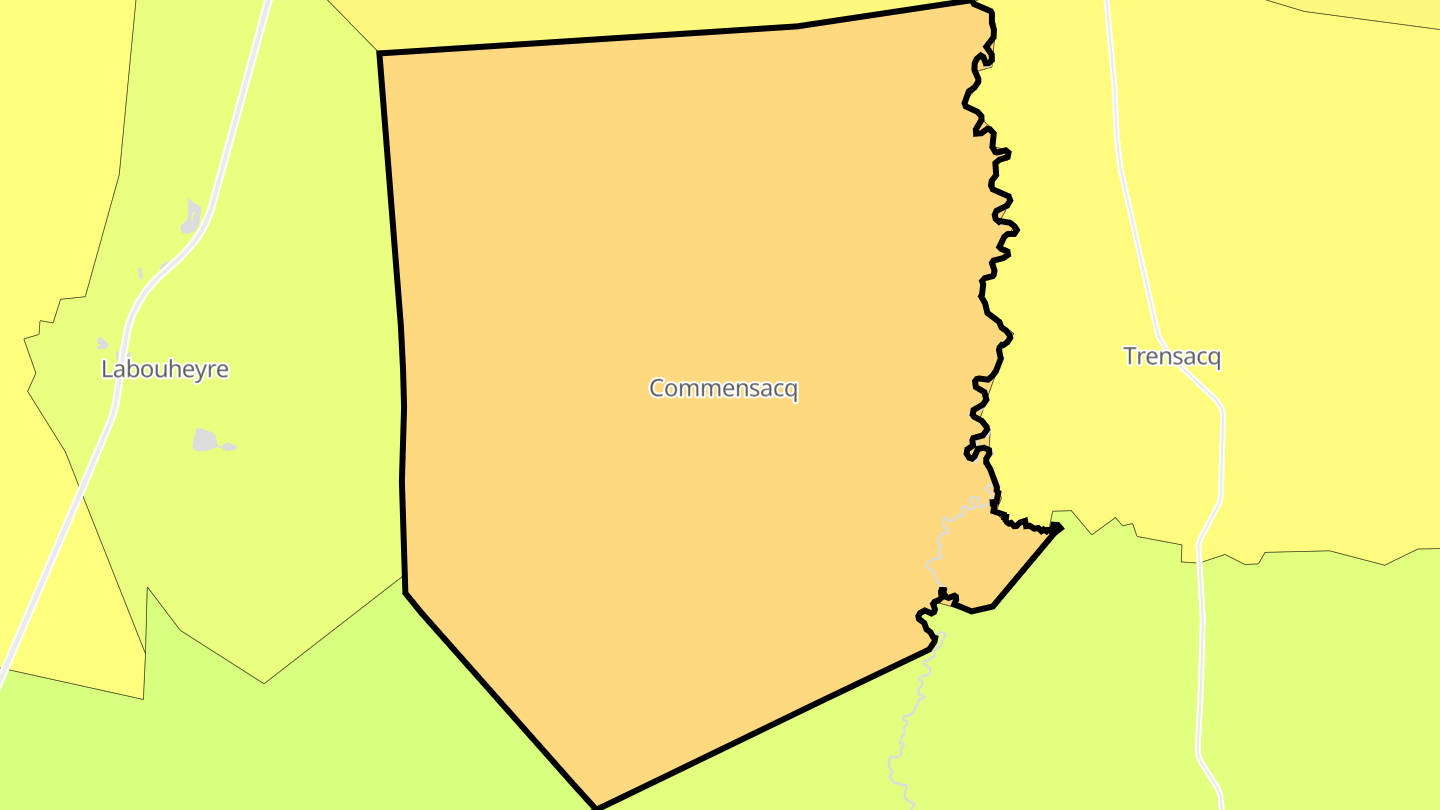 Carte des prix de l'immobilier Commensacq