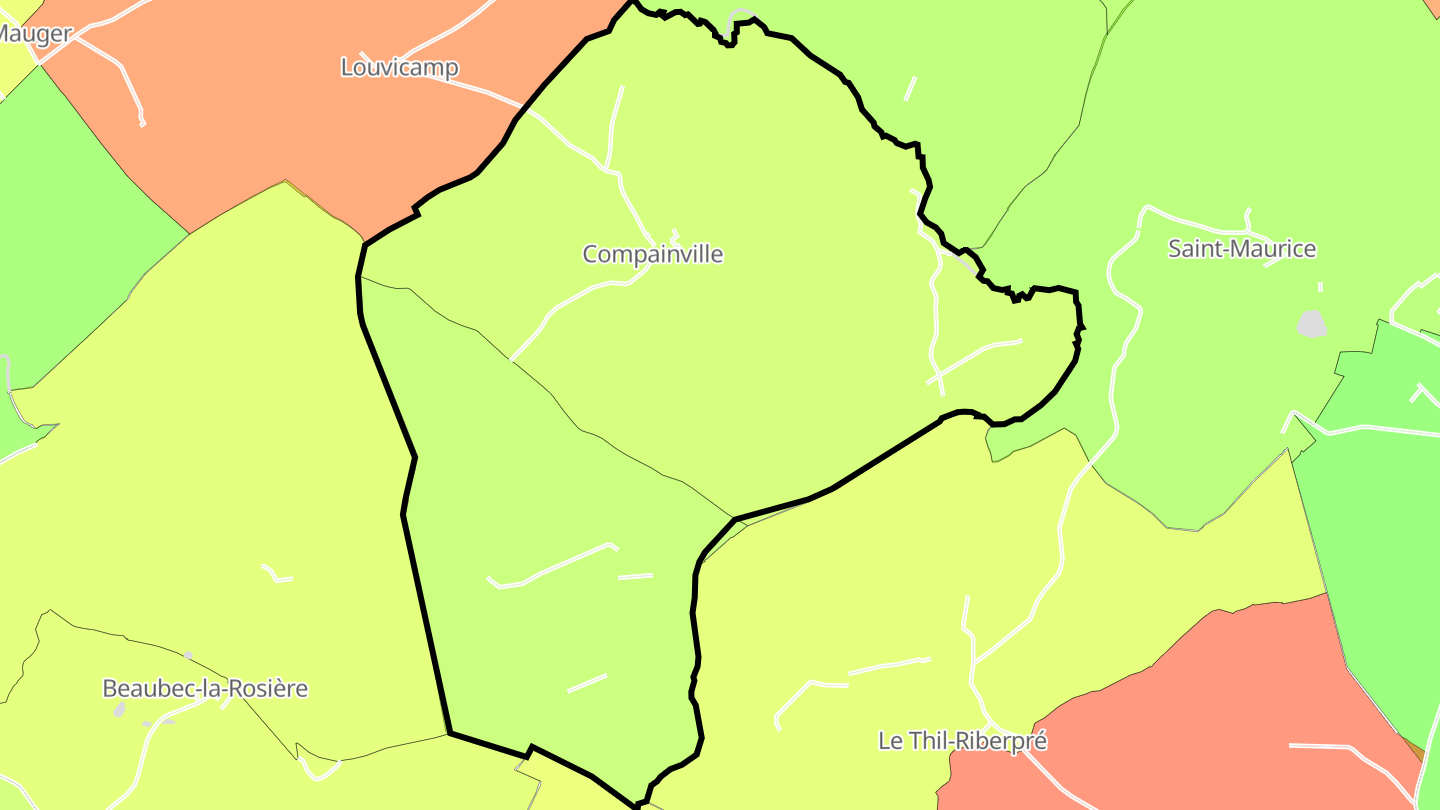 Carte des prix de l'immobilier Compainville