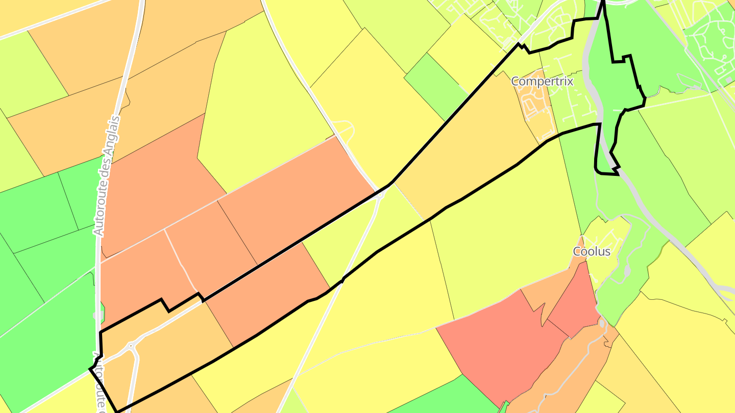 Carte des prix de l'immobilier Compertrix