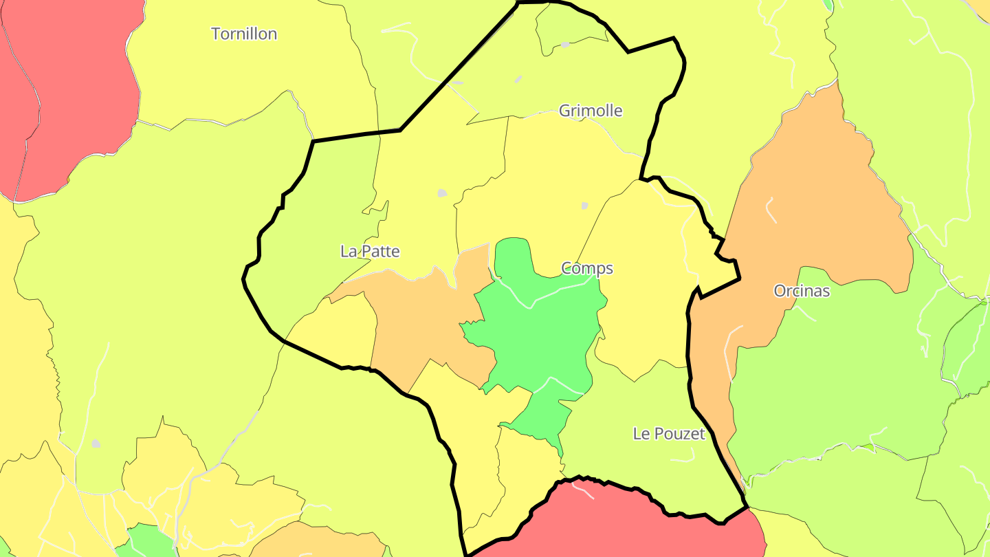 Carte des prix de l'immobilier Comps