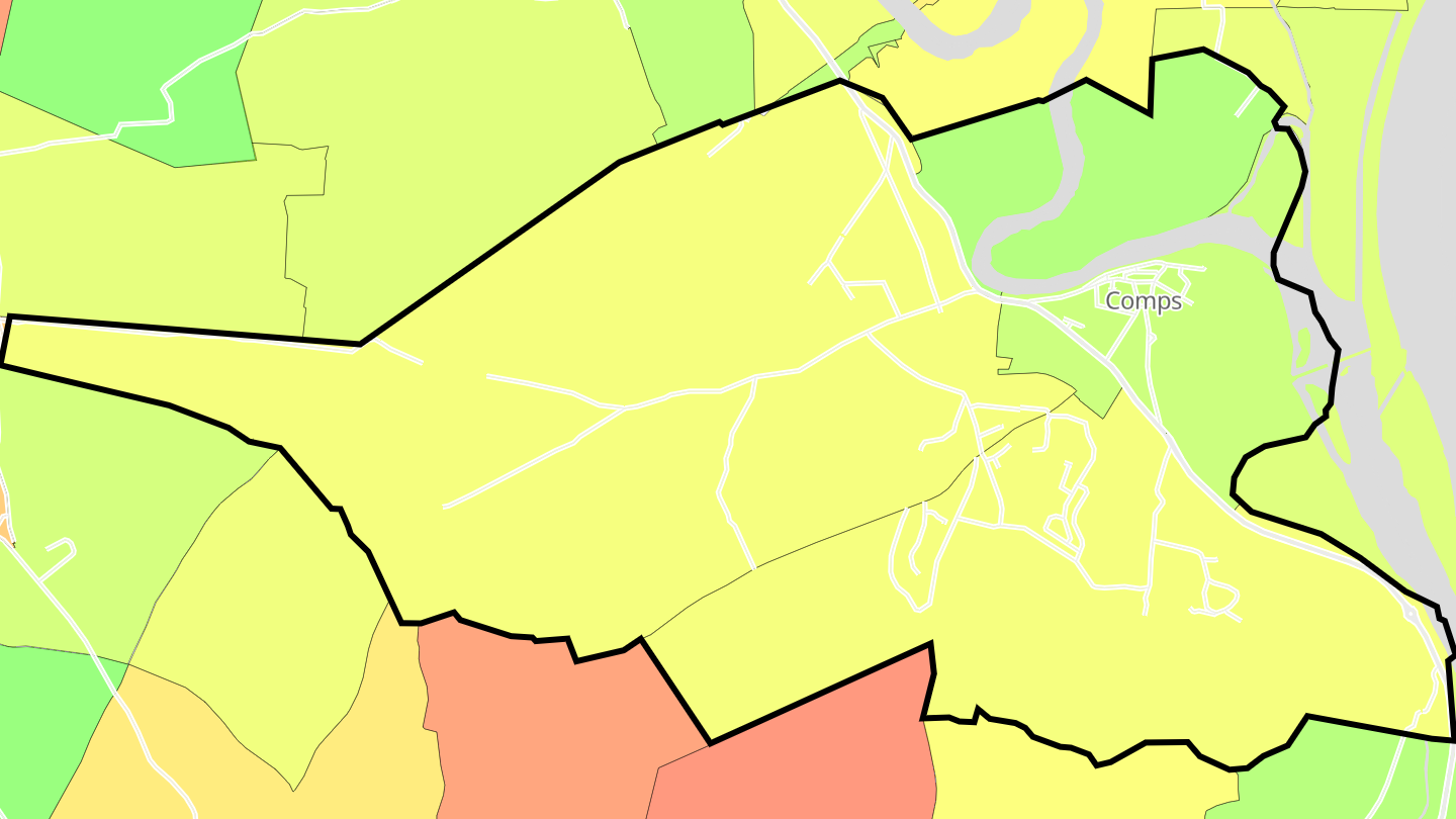 Carte des prix de l'immobilier Comps