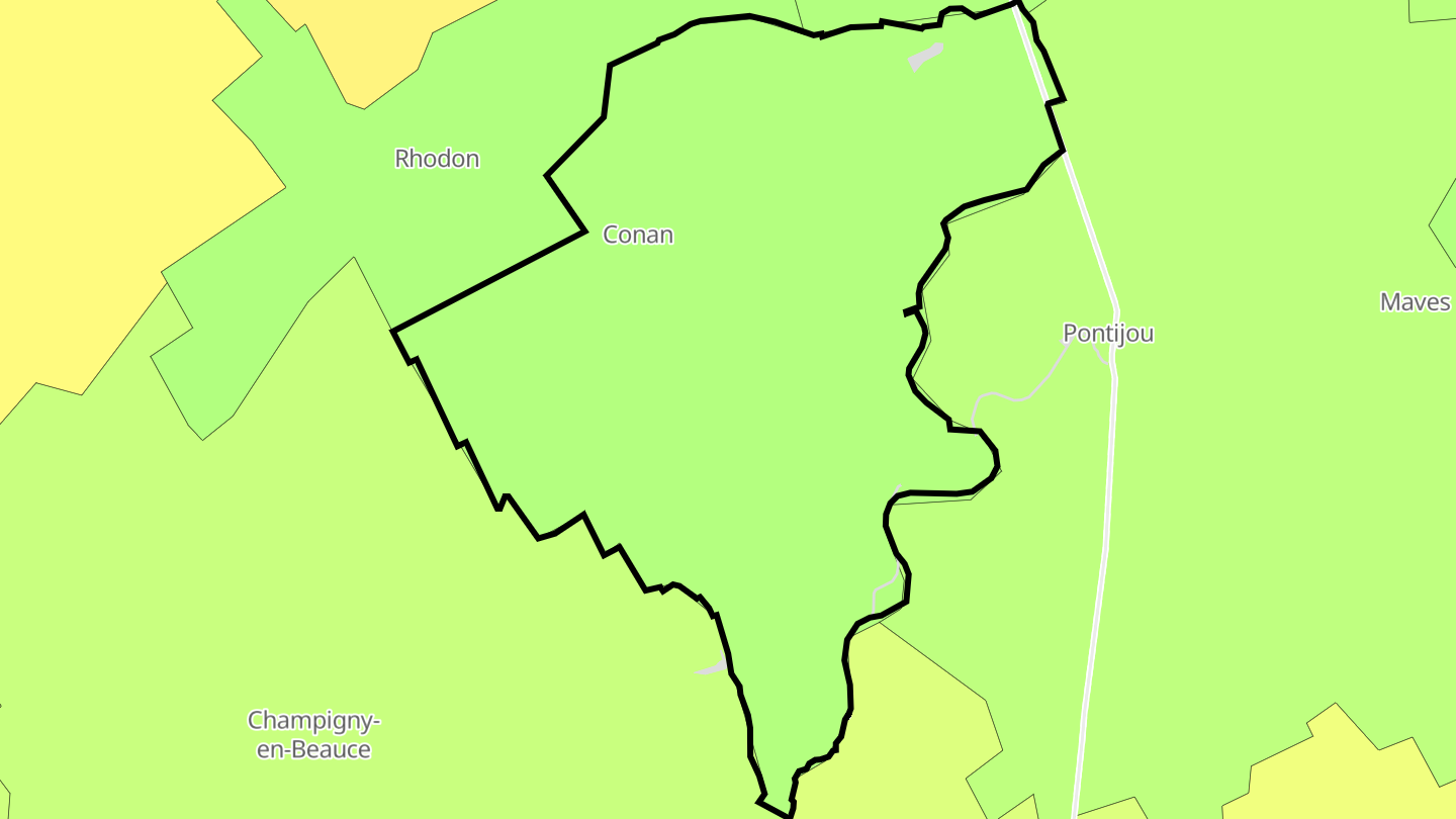 Carte des prix de l'immobilier Conan