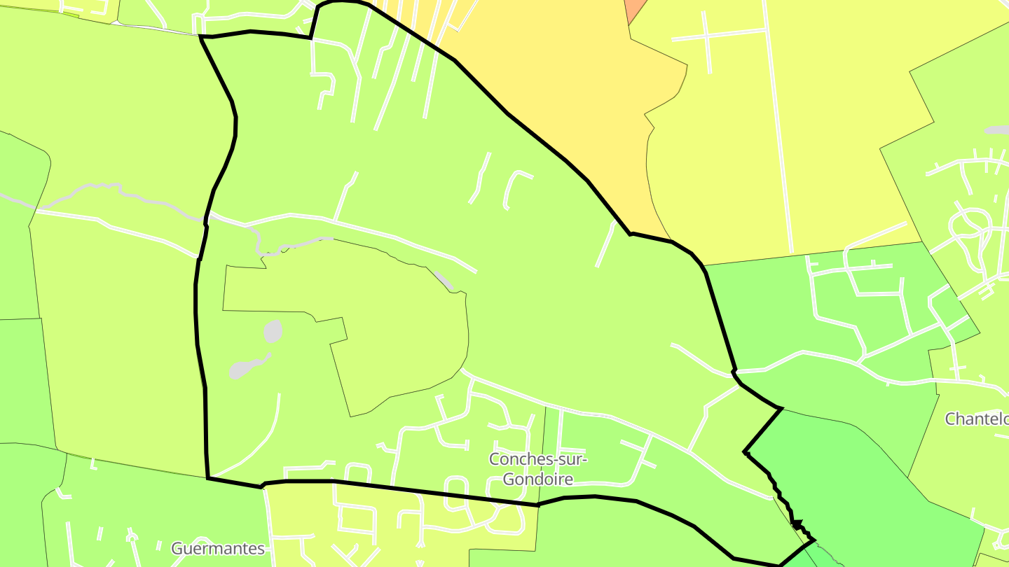 Carte des prix de l'immobilier Conches-sur-Gondoire