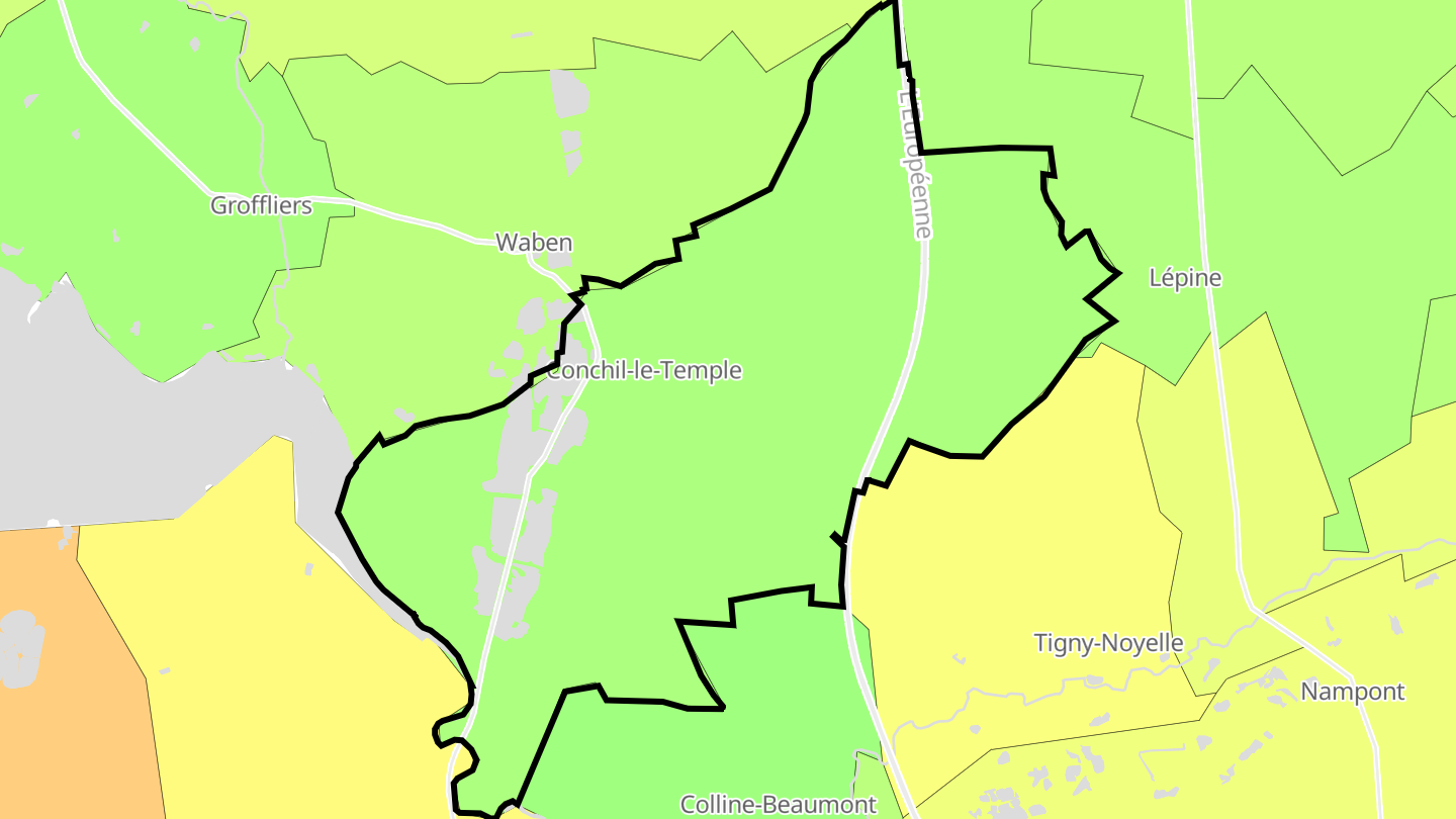 Carte des prix de l'immobilier Conchil-le-Temple
