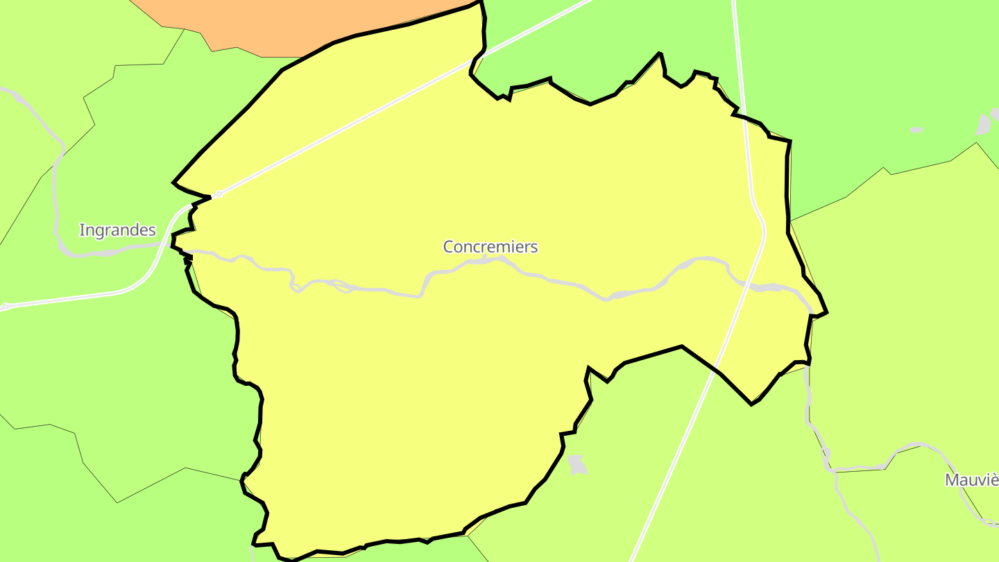Carte des prix de l'immobilier Concremiers
