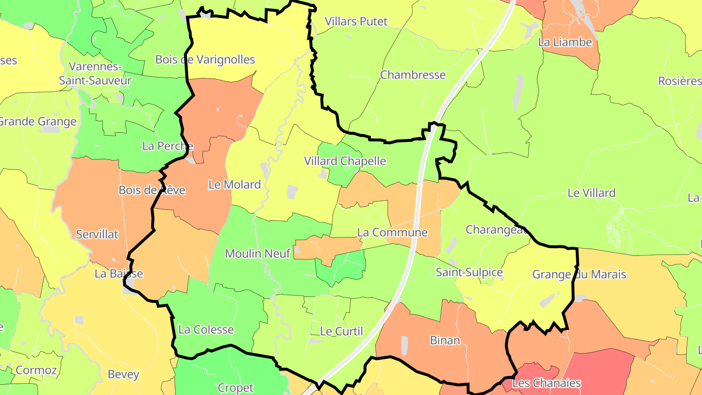 Carte des prix de l'immobilier Condal