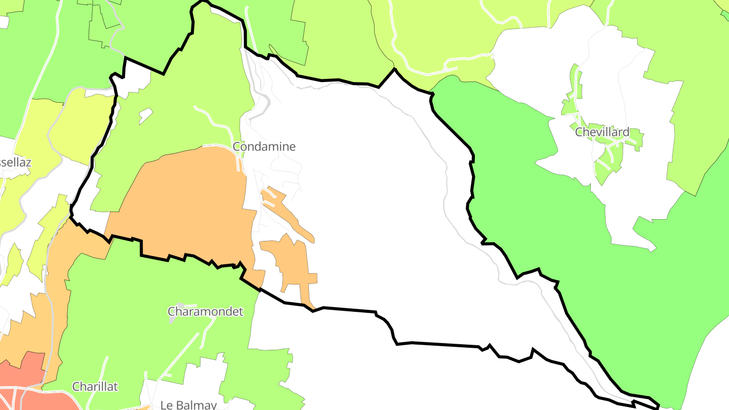 Carte des prix de l'immobilier Condamine