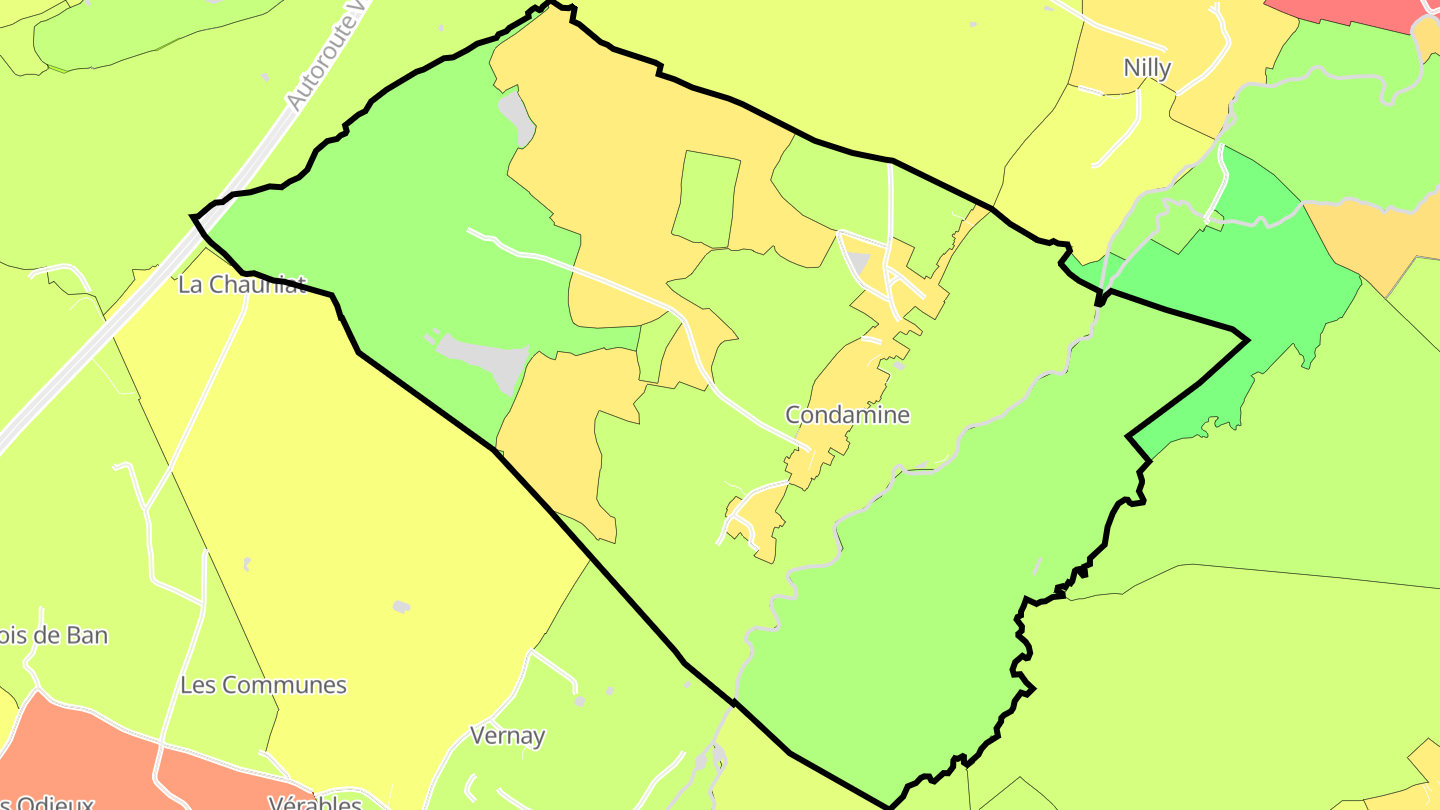 Carte des prix de l'immobilier Condamine