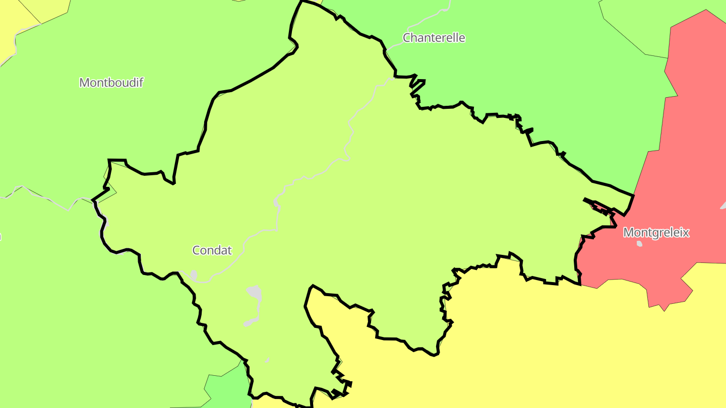 Carte des prix de l'immobilier Condat