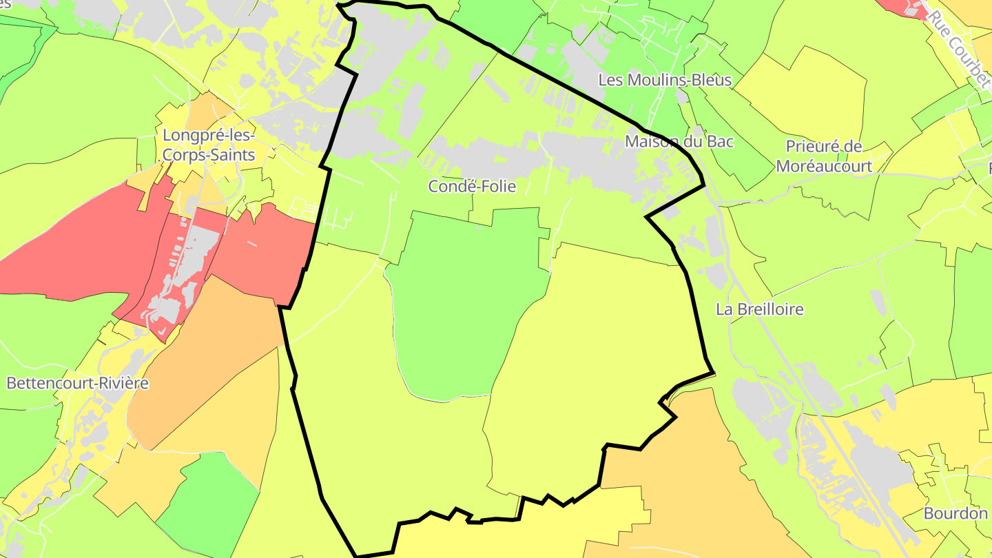 Carte des prix de l'immobilier Condé-Folie