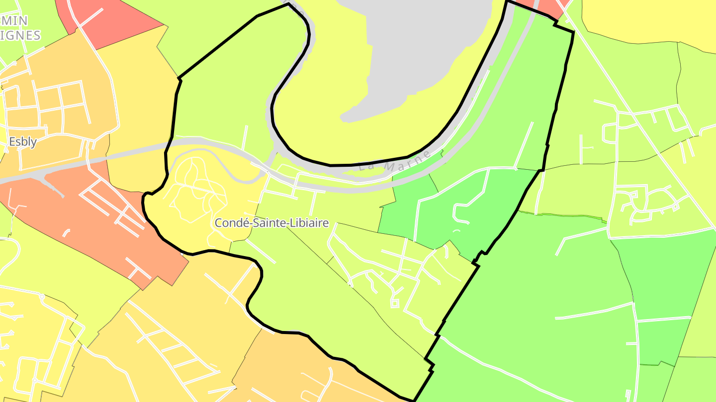 Carte des prix de l'immobilier Condé-Sainte-Libiaire