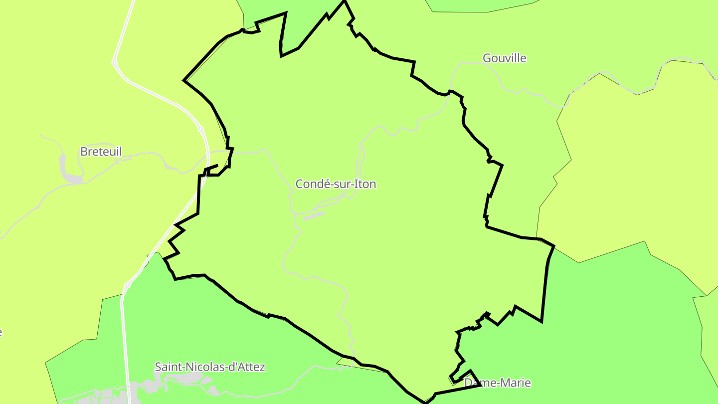Carte des prix de l'immobilier Condé-sur-Iton