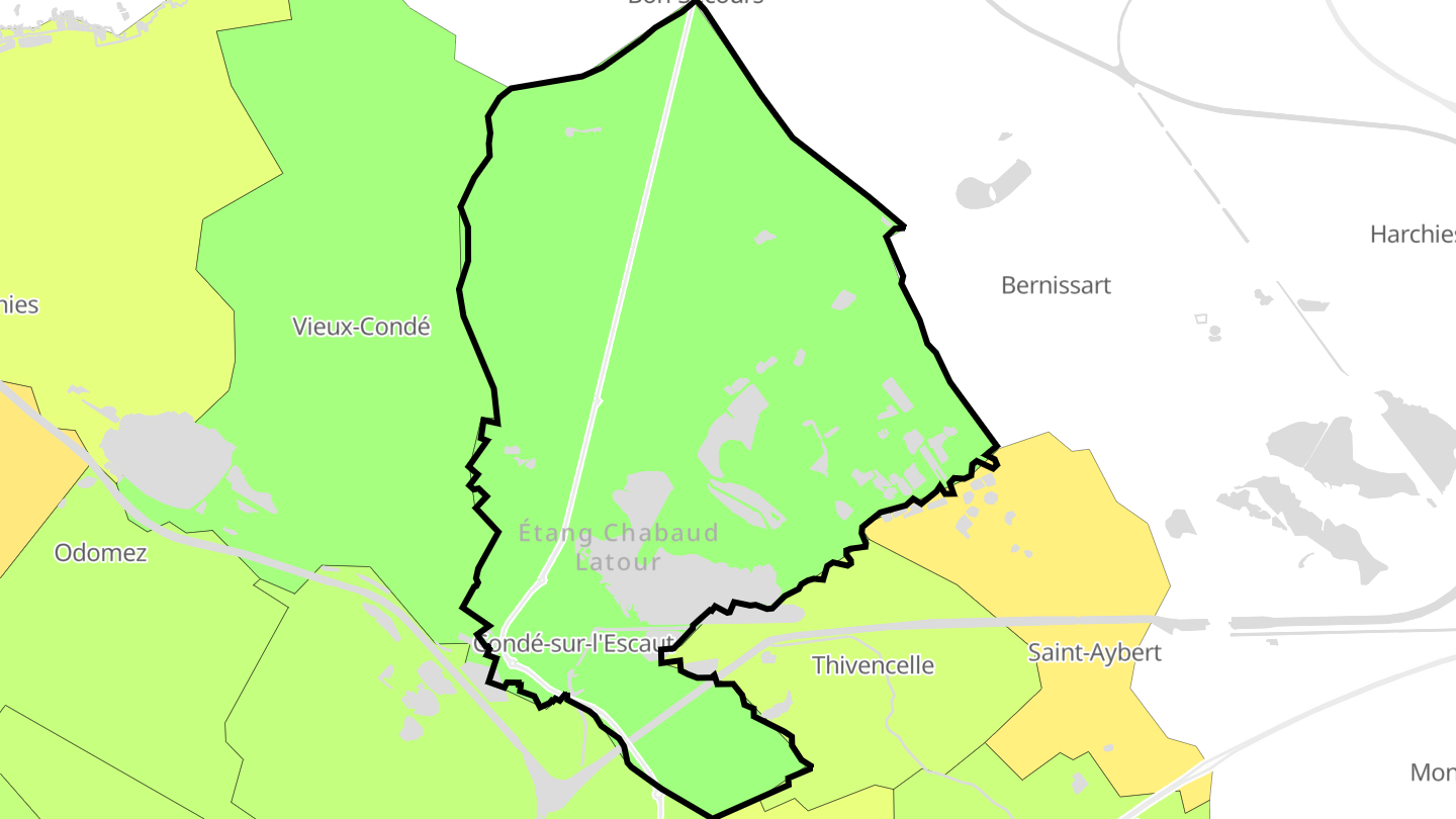 Carte des prix de l'immobilier Condé-sur-l'Escaut