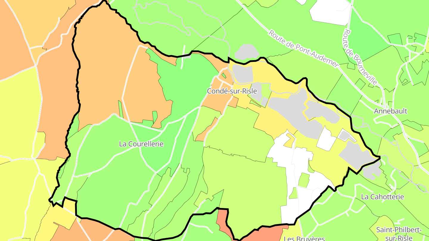 Carte des prix de l'immobilier Condé-sur-Risle