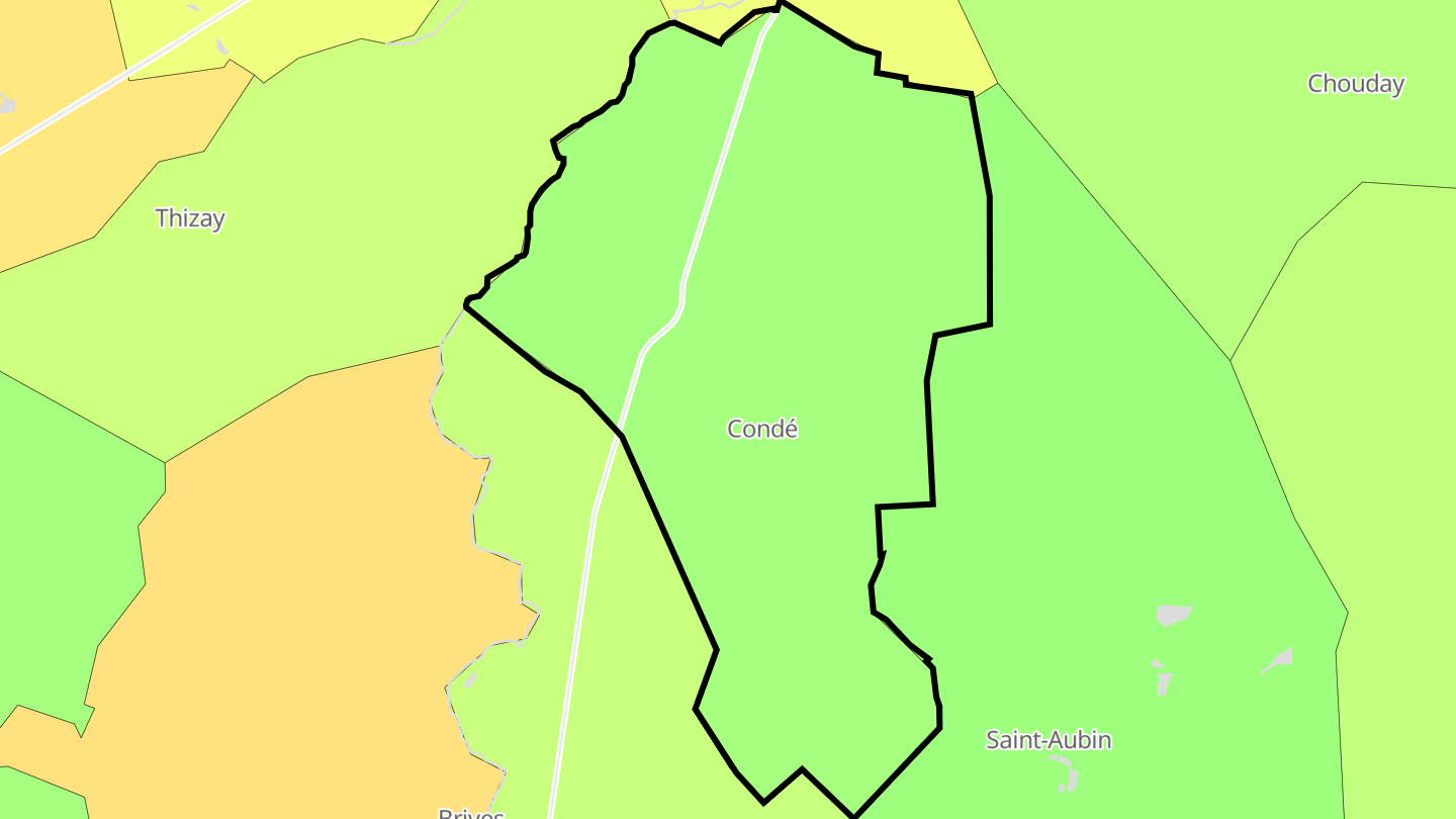 Carte des prix de l'immobilier Condé