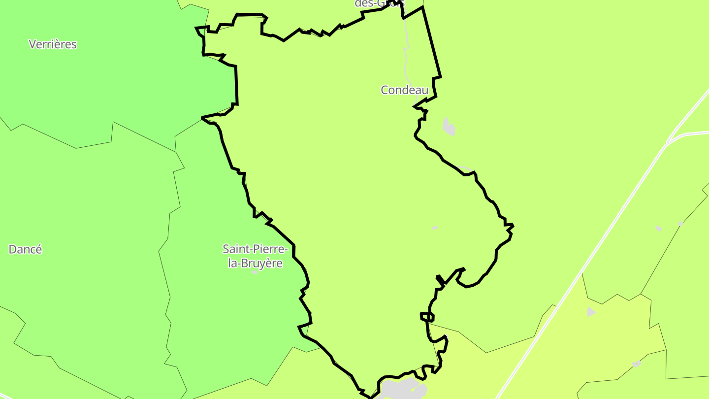 Carte des prix de l'immobilier Condeau