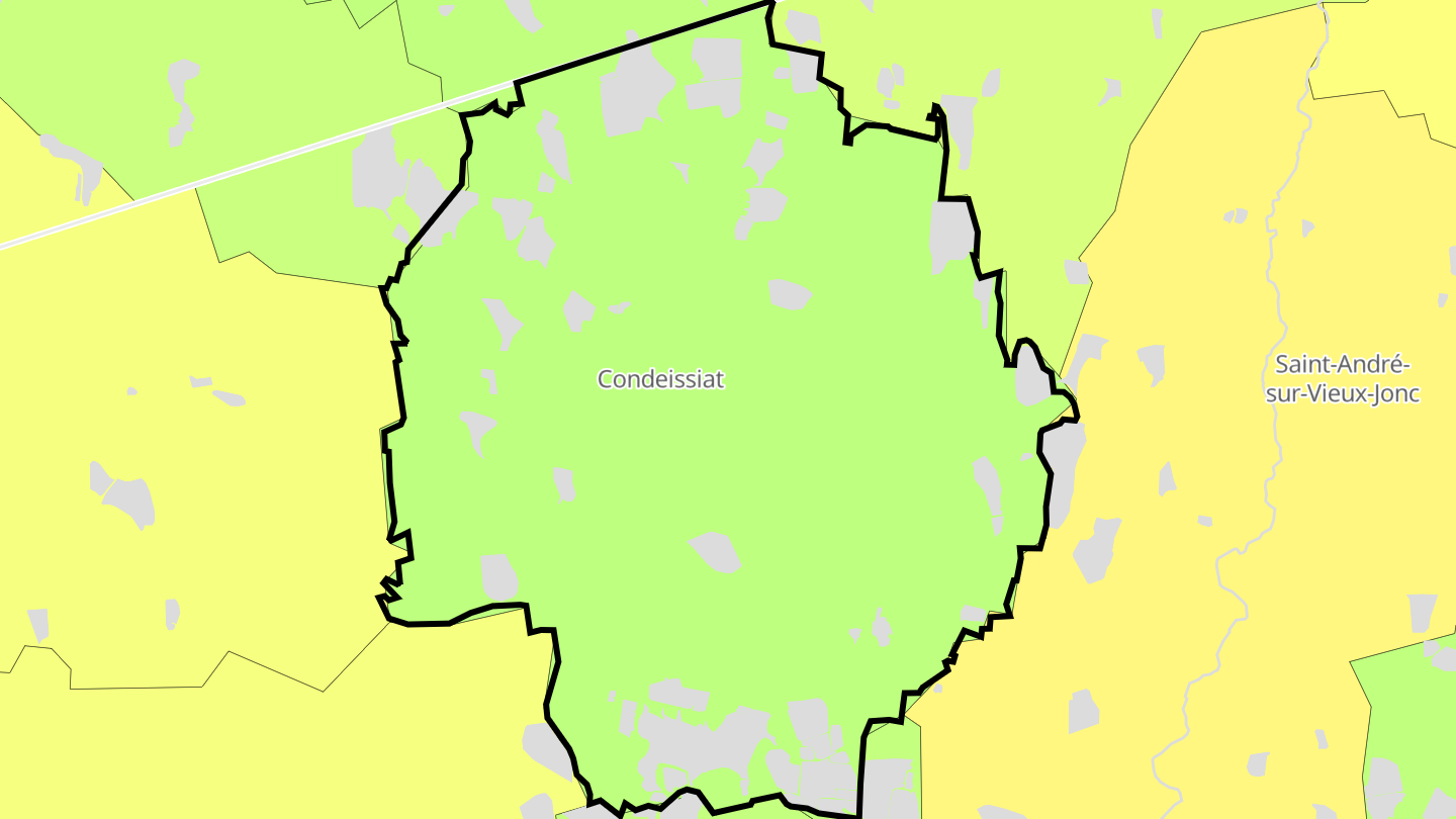 Carte des prix de l'immobilier Condeissiat