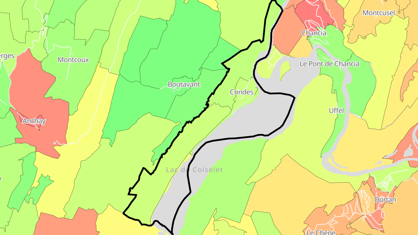 Carte des prix de l'immobilier Condes