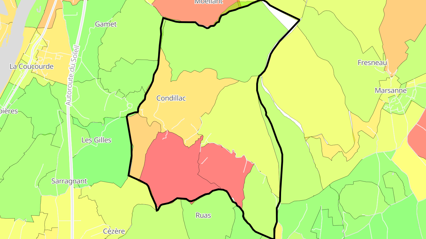 Carte des prix de l'immobilier Condillac