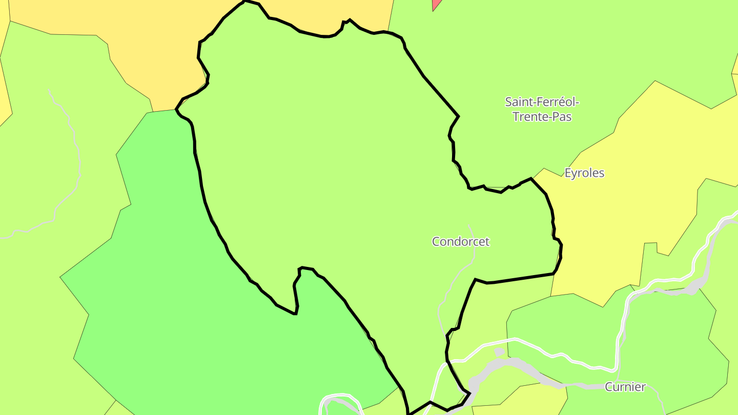 Carte des prix de l'immobilier Condorcet