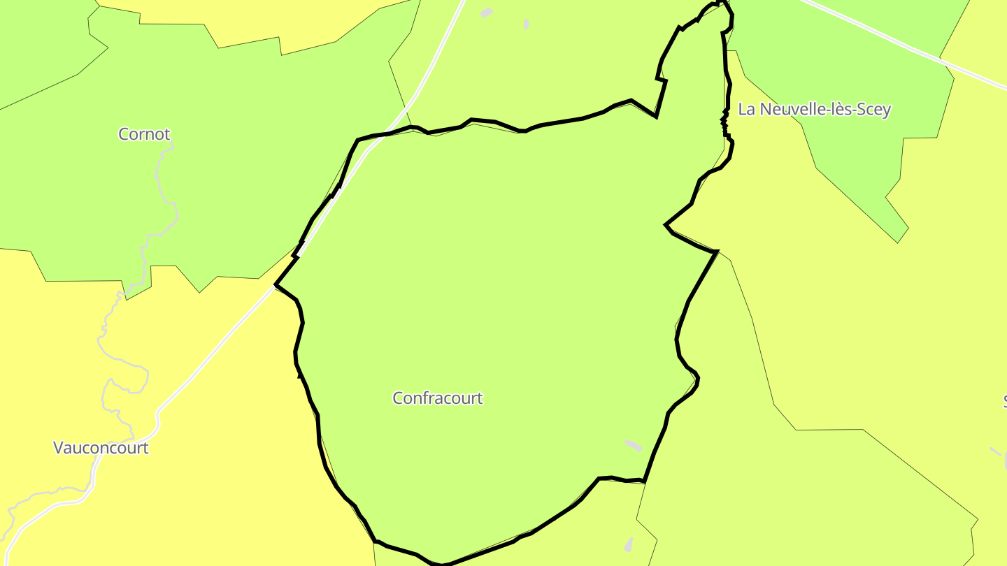 Carte des prix de l'immobilier Confracourt
