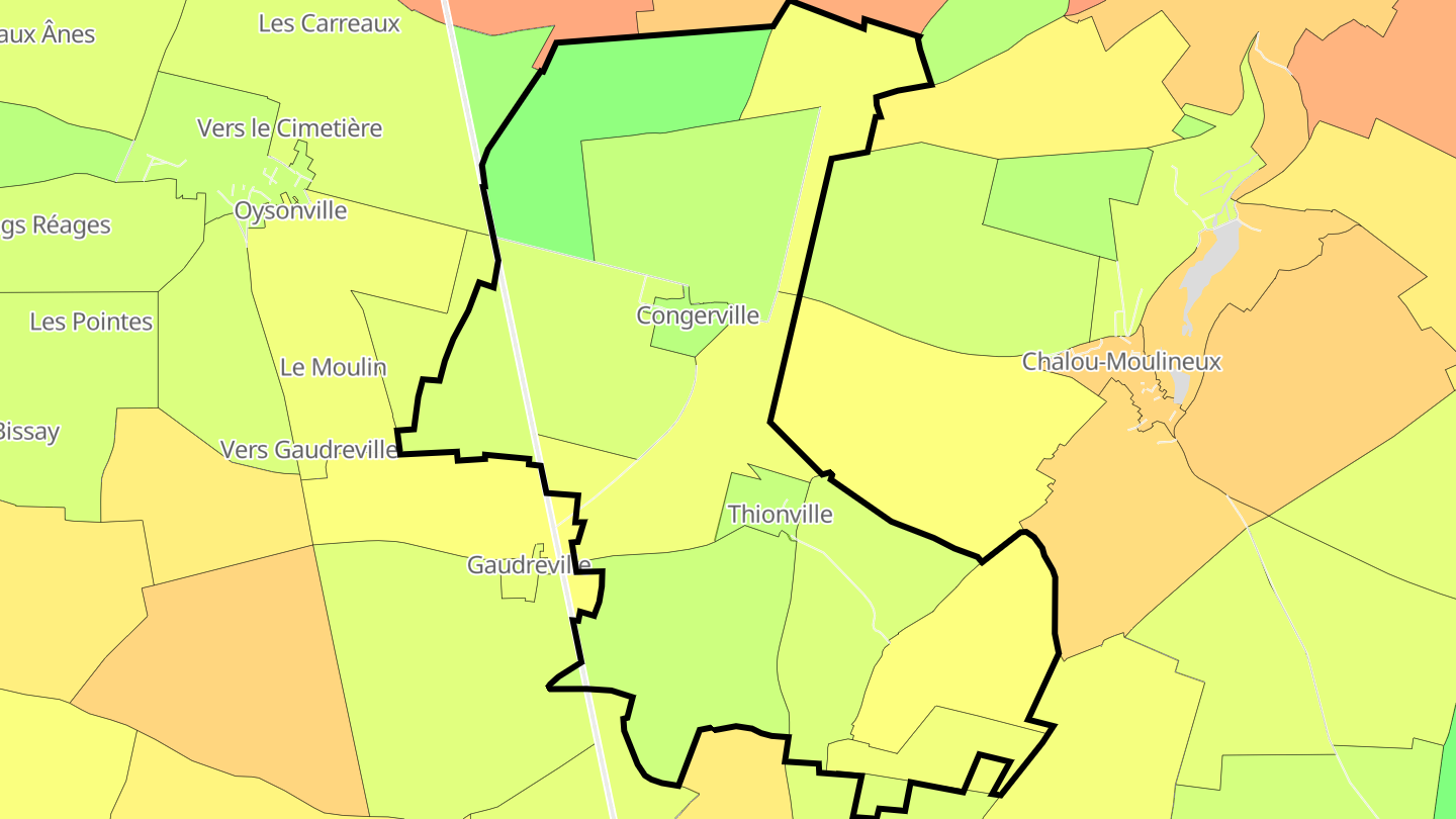 Carte des prix de l'immobilier Congerville-Thionville