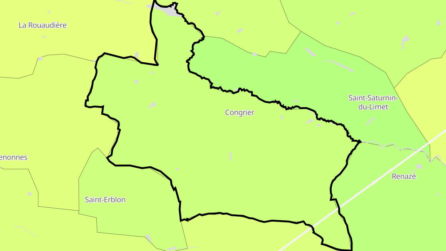 Carte des prix de l'immobilier Congrier