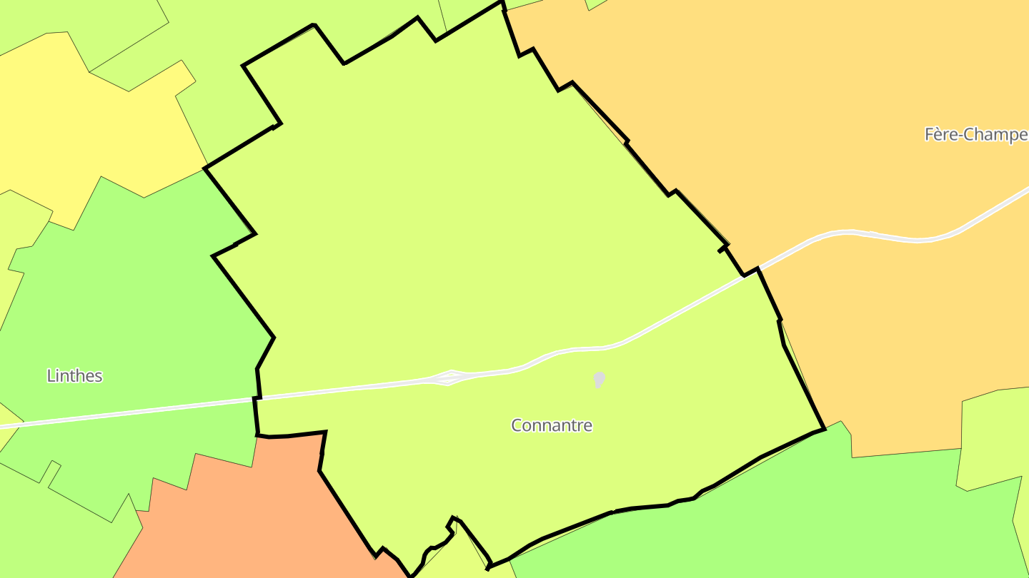 Carte des prix de l'immobilier Connantre