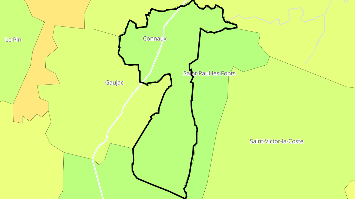 Carte des prix de l'immobilier Connaux