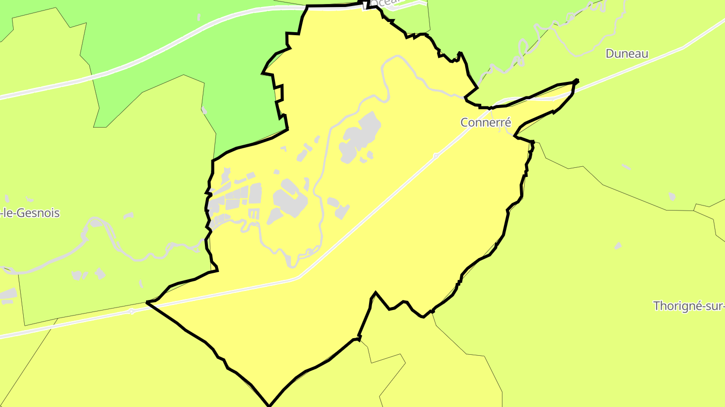 Carte des prix de l'immobilier Connerré