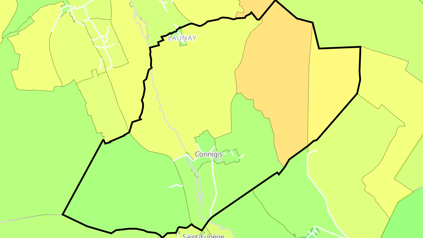 Carte des prix de l'immobilier Connigis