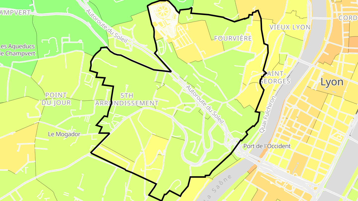 Carte des prix de l'immobilier Conseil de quartier Colline des funiculaires